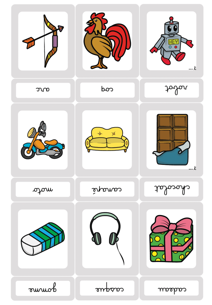 dictée muette lettres rondes